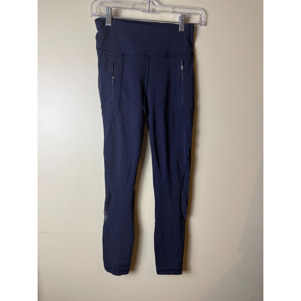 Lululemon Inspire Tight II Yoga Pants‎ Women's 4 Blue Athletic Stretch